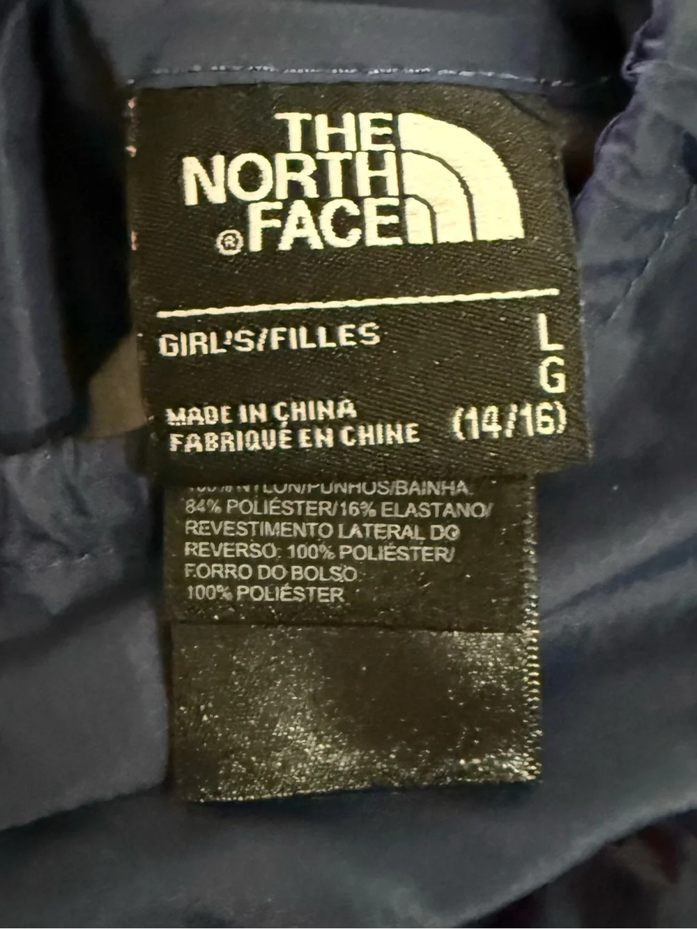 The North Face Girls' Reversible Breezeway Jacket Size Large 14/16 Blue Pink